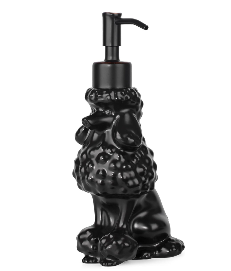 Newhengs Black Poodle soap dispenser